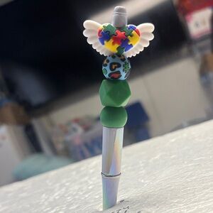 Colorful Puzzle Piece Pen with Wings